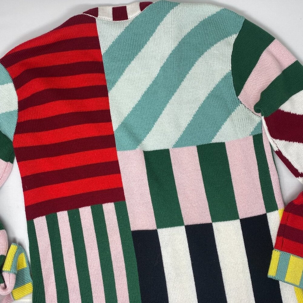 Alice + Olivia Bradford Sorbet Stripe Wool Maxi Cardigan Small - Picture 11 of 12